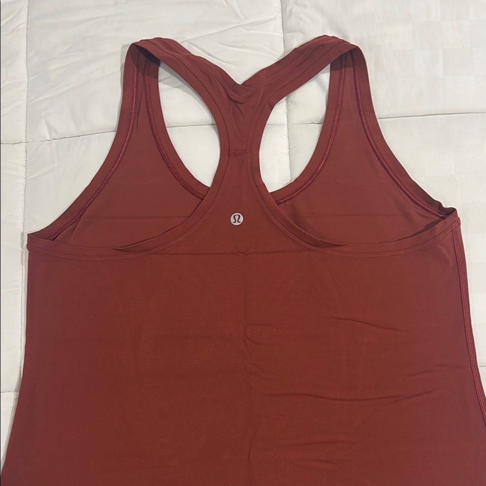 lululemon athletica Women's Racerback Crop Tank Top - Burnt Orange/red
